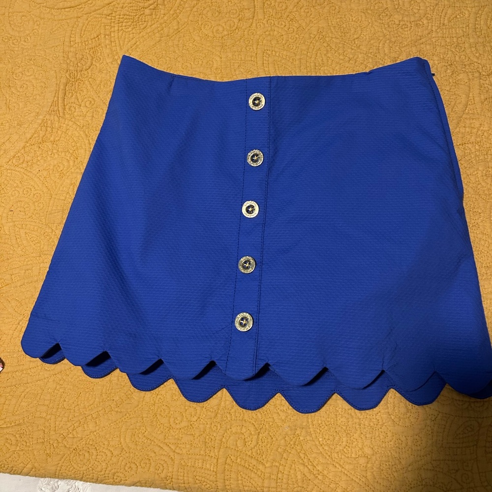 Lilly Pulitzer Blue Scalloped Skort